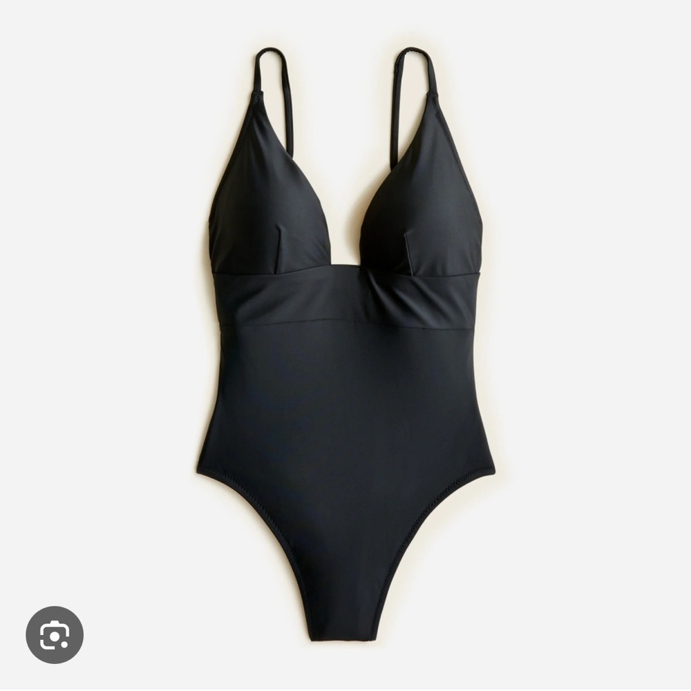 J crew Long torso deep V neck french one piece swimsuit size 8